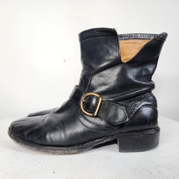 Fiorentini + Baker Eli Eternity Biker Boots Black Leather Ankle Boots Size 6 - Picture 6 of 12